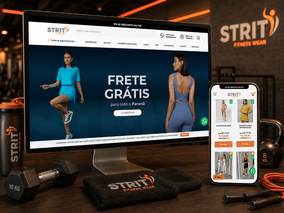 E-commerce para Moda Fitness