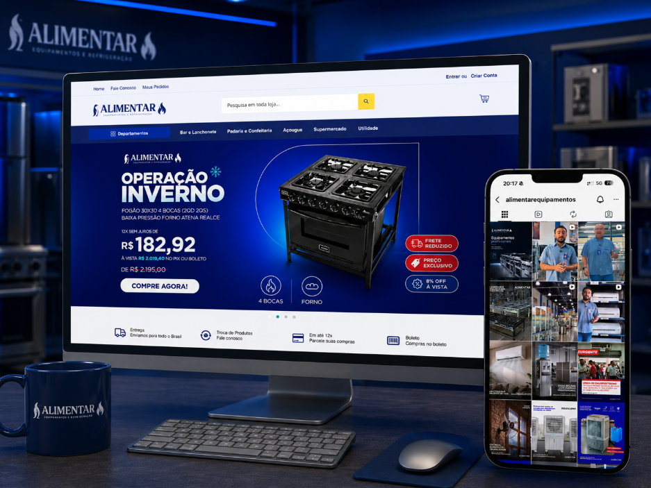 Gestão de E-commerce e Marketing para distribuidora