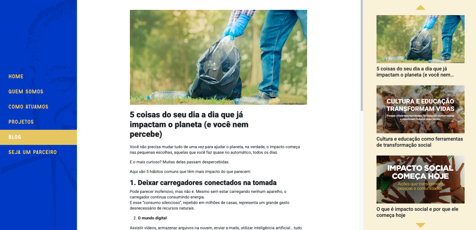 Site instituto Mário Gazin